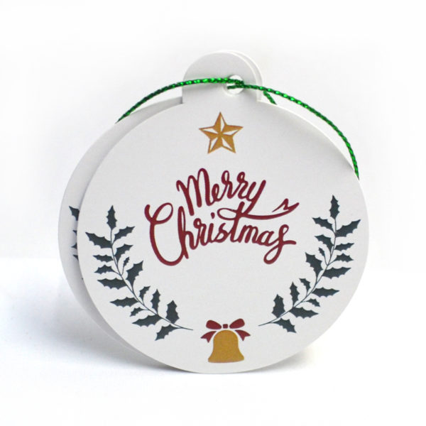 christmas bauble tag